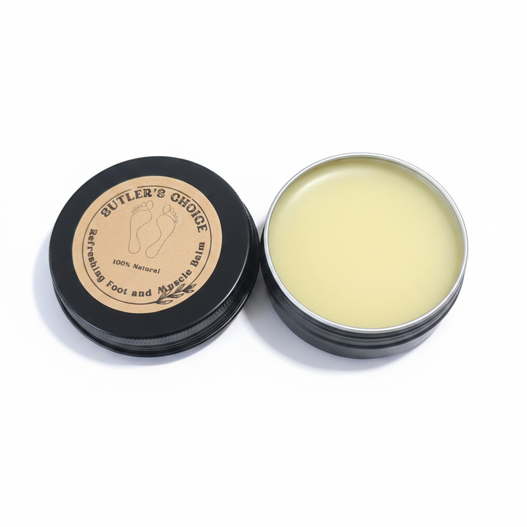 Refreshing Foot & Muscle Balm on white background
