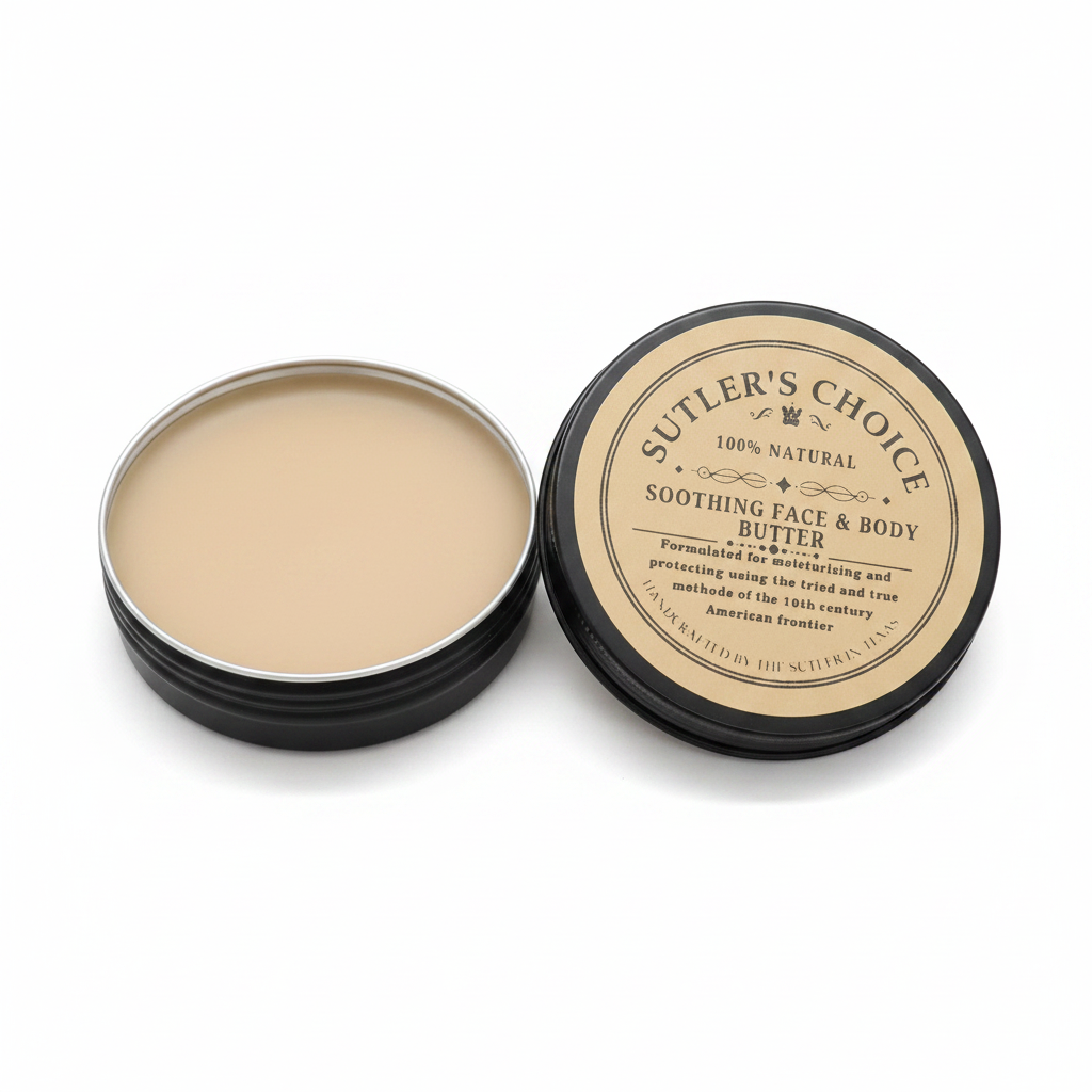 Soothing Face and Body Butter on white background